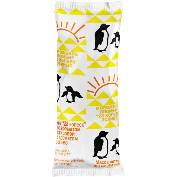 «28 КОПЕЕК» ванильный пломбир в лимонной глазури эскимо